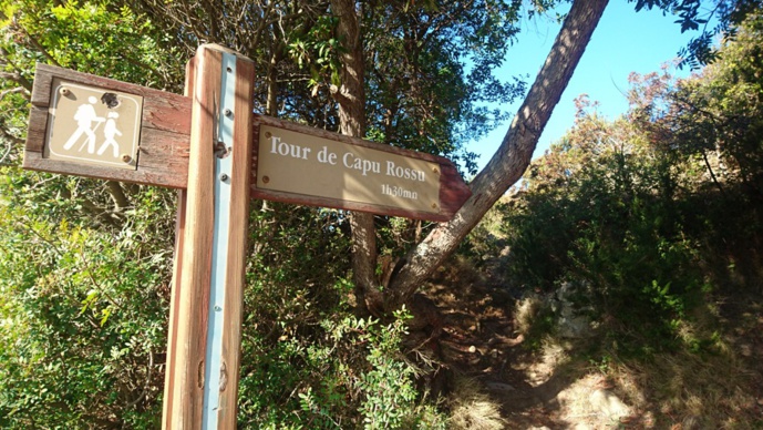 Départ rando Capo Rosso Départ rando Capo Rosso